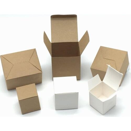 6 sizes Cube Blank white packaging gift cardboard boxes,square kraft paper cardboard packaging paper box,gift box for Christmas