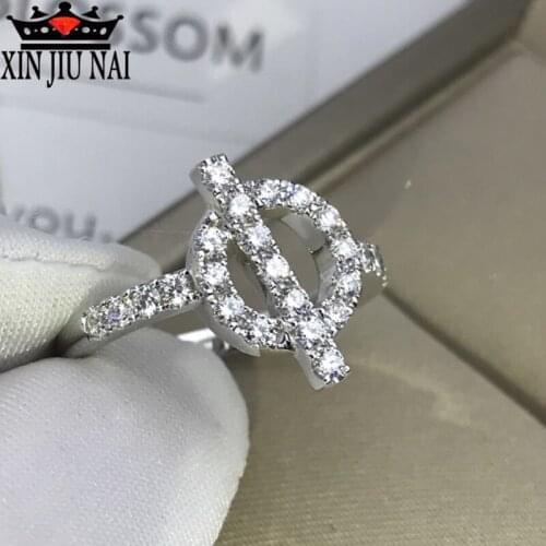 925 silver Mosaic diamond AAAA Zircon Special Symbols Simple original designWedding Rings For Women Gift Anillo Anel Bague Punk