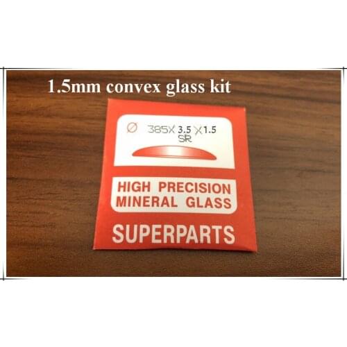 Assortment of 20 PCs 1.5mm Thickness Single Domed Mineral Glass Large Size 36.5mm to 46mm