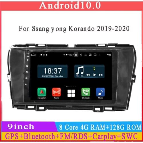 TDA 7851 Octa core 4G RAM android 10 car multimedia gps player for ssangyong Korando 2019 2020 autoradio head unit wifi 64G