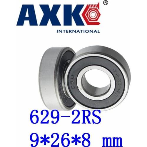 Axk 50pcs Free Shipping Double Rubber Sealing Cover Deep Groove Ball Bearing 629-2rs 9*26*8 Mm