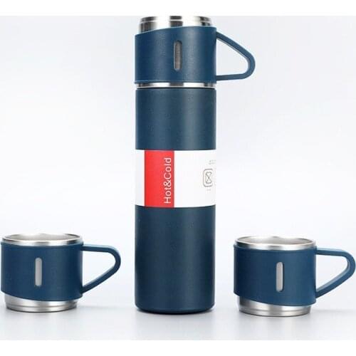 Water bottles 304 stainless steel vacuum flask set business gift tea cups can be wholesale customized gift cups Classic bottles