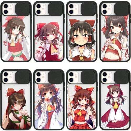 Hakurei Reimu anime girl Phone Case Transparent for iPhone 7 8 11 12 se 2020 mini pro X XS XR MAX Plus
