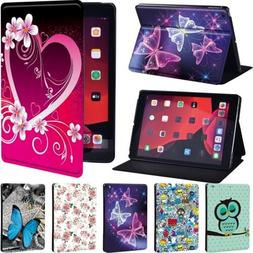 Tablet Case PU Leather Stand for Apple IPad 5/6/7/8th / Mini 1/2/3/4/5 / Ipad 2/3/4 Tablet Folio Cover Fashion Print Pattern