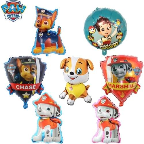 Paw Patrol Kids Toys Balloon Party Deco Figure Foil Balloons Chase Marshall Ryder Model Dog Puppy Patrulla Canina Birthday Gifts