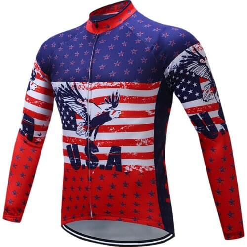 Cycling jersey long sleeve men Bike jersey Cycling clothing male MTB Top Ropa Ciclismo Maillot Riding Shirts Quick Dry USA