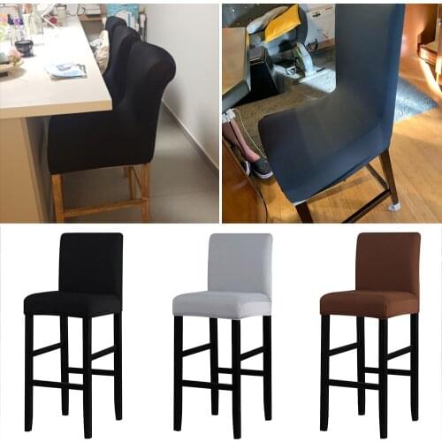 Elastic Chair Covers Dining Bar Stool Home High-foot Chair Seat Cover Stretch Cover For Weddings Hotel Restaurant Chair Covering