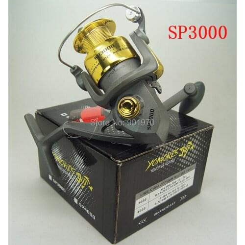 Free Shipping 5.0:1 6BB Fishing Reel spinning casting reel plastic spool,SP3000 Rear Drag Wholesale