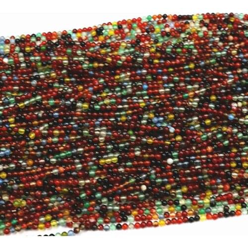 3mm 15 style natural semi-precious stone chalcedony jades crystal spacer round loose beads women diy jewelry finding 15inch B417