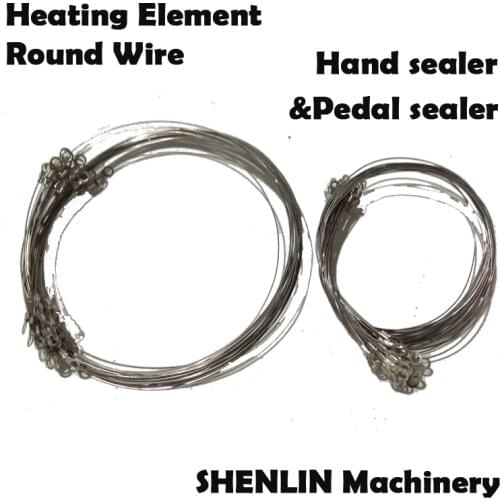 Round Heating wire heater element of pedal sealer, electric resistant wire of sealing machine 3mm*0.1mm, wire packaging sealer