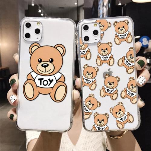 Cute Cartoon Gummy Bear Phone Case for IPhone 12 11 Pro XR Xs Max 6 8 7 Plus Soft Clear TPU Cover Coque Fundas