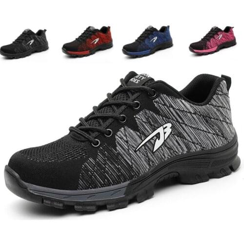 2021 Outdoor Men And Women Safety Boots Men Breathable Shoes steel toe Puncture-Proof Workers Sneakers shoes woman shoes men