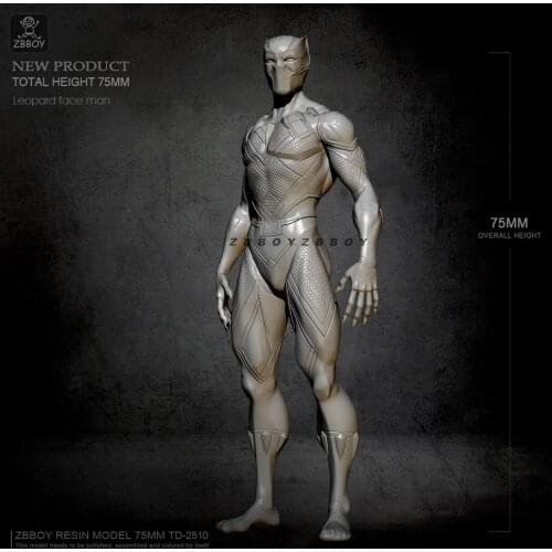 75MM Resin model kits Leopard MAN DIY toy self-assembled TD-2510