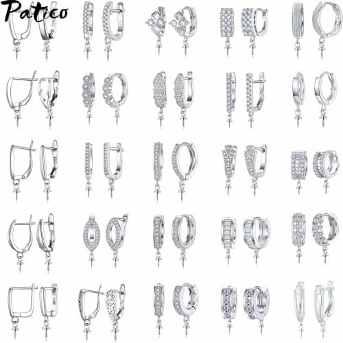 New 925 Sterling Silver Jewelry Loop Hoop Earrings Making DIY Handmade Tassle Earrings Findings Wholesale