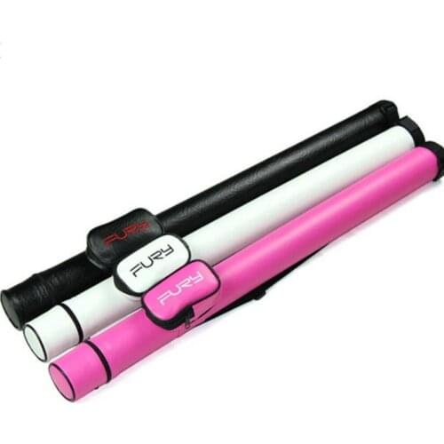 New Brand Pool Cue Case Cylinder Tube Shape PU 1/2 Billiard Cues Bag Billiard Accessories Black/White/Pink 80.5cm Length China