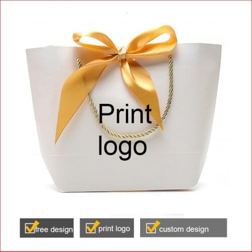 Wholesale Luxury high quality 250gms custom clothing bag print logo paper bag print your design
