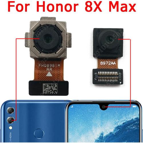 Original For Huawei Honor 8X Max Front Rear Back Up Camera Frontal Main Facing Small Camera Module Flex Replacement Spare Parts