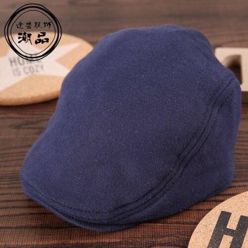 Fall Children Vintage winter cotton solid color Newsboy Cap Boys Girls Painter Beret Hat Drop Shipping