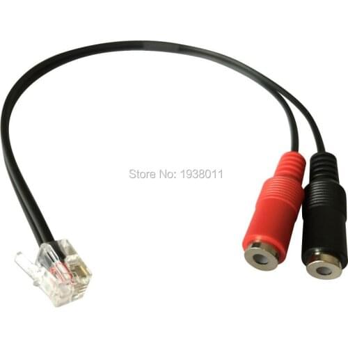 PC Computer Stereo Headset Dual 3.5mm to Cisco Phone Rj9/Rj10 Phone Adapter for CISCO IP Phone 7940 7941 7960 7961 and more