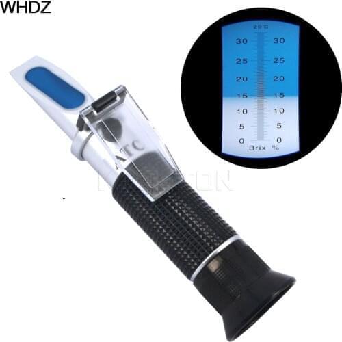 0-32% Refractometer Tester for Alcohol Brix Wort Beer Wine Fruit Grape Sugar ATC Hand held Tools Set Saccharimeter