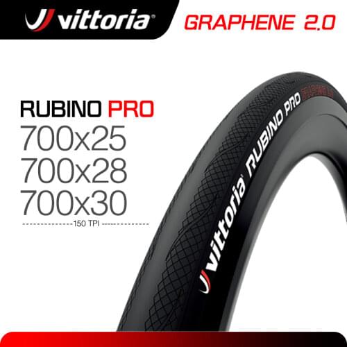Vittoria Rubino Pro Endurance G2.0 Road Clincher Tire 700x25C Full Black Road 28" Bicycle Clincher tire