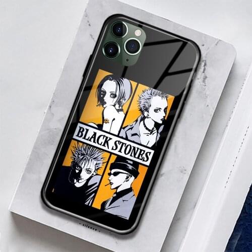 Black Stones Band Nana Anime Soft Silicone Glass for IPhone SE 6 6s 7 8 Plus X XR XS 11 12 Mini Pro Max Phone Case Cover Shell