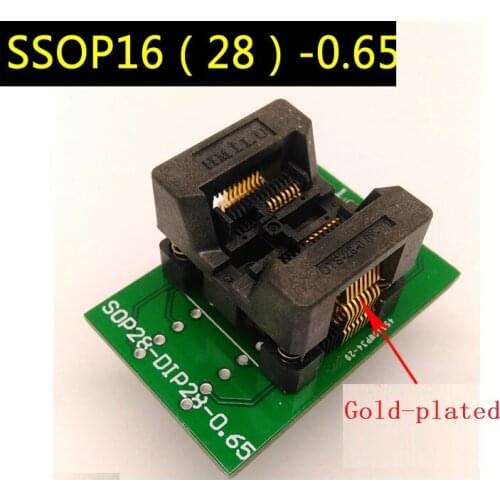 SSOP16 to DIP16 Burning Platform TSSOP16 Programming Platform OTS-28-0.65-01 Bullet Platform pin pitch 0.65