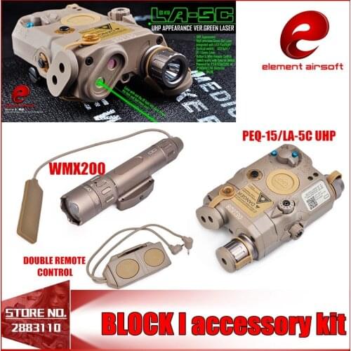 Element Airsoft PEQ Tactical Flashlight IR Green Laser Airsoft Light IR WMX200 Infrared Gun Flashlight Weapons Light PEQ15 EX424