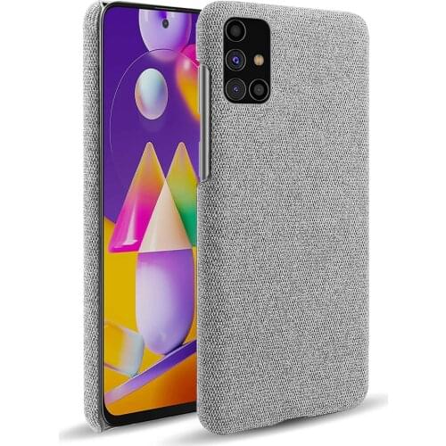 Cloth Cases For Samsung M31S Case Slim Retro Cloth Hard Phone Cover for Samsung Galaxy M31S SM-M317F/DS M 31S 6.5' Coque Capa