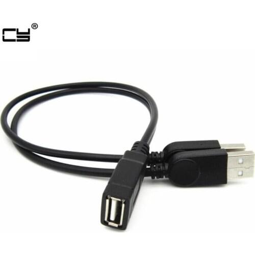 25cm USB Female Double male Data Charging cable male to two 2 male USB2.0 charging Data Line Male Female Y split USB2.0 Line