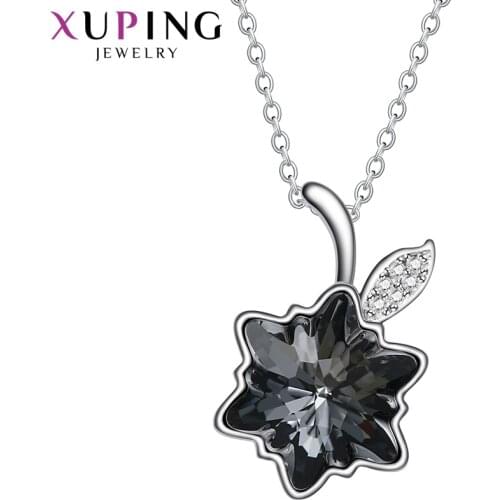 Xuping Jewelry Water Shape Crystals Pendant with High Quality Rhodium Plated for Women Luxury Wedding Gifts 30193