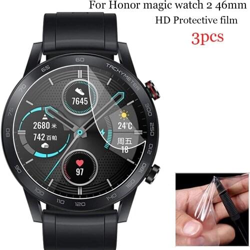 3pcs Full Cover HD protective film for Honor Magic Watch 2 46mm watch protective film Ultrathin Screen Protector watch Accessory