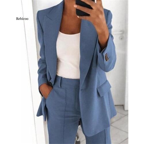 Blazer Women Office Ladies Female Blazer for Women Solid Color Coat Autumn Long Sleeve Women Blazers and Jackets Femme New