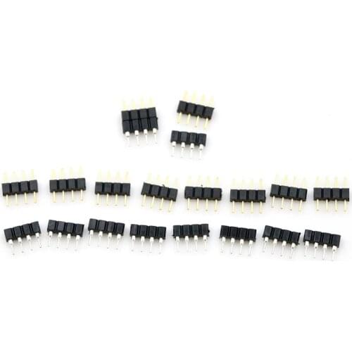 10sets/lot 4 Pin Needle 4pin RGB Connector Male And Female Type 4pin, For RGB 5050 3528 LED Strip Light Led Accessories