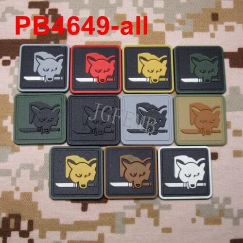 2 pieces FOX HOUND Special Force Group 3D PVC Patch