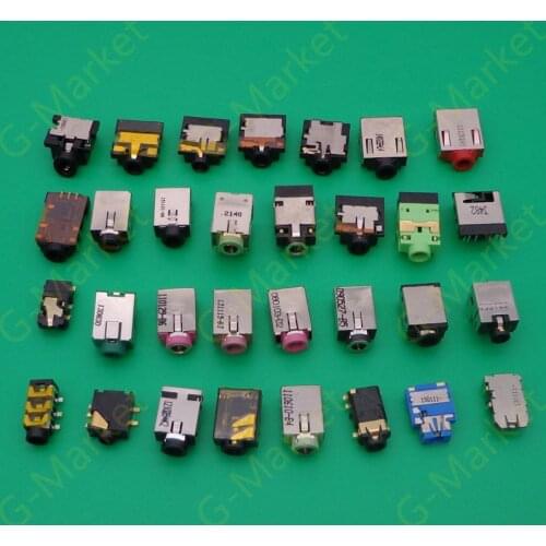 30models 300pcs Laptop Audio Interface Microphone Connector Audio Jack Socket For Acer Asus Lenovo HP Dell Toshiba Samsung Sony