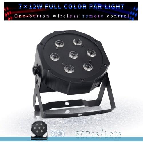 30Pcs/lots 7x18w 6in1 RGBWA UV Par Led Light 7*18w Plastic Par Light Wall Washer Staining Light Stage Wedding DJ Disco Lighting