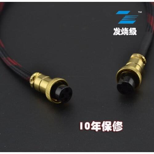4 pin female Aviation plug in Main and auxiliary connecting lines sound audio cable for hivi m200mkiii D1080-iv M100MK2 m200a
