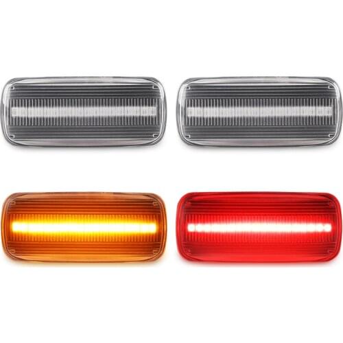 4PCS Amber Red LED Front Rear Bumper Side Marker Fender Repeater Light For Dodge Ram 1500 2500 3500 ST SLT Laramie SXT