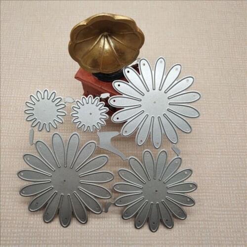 5Pcs/Set Craft Dies Flower Decor Metal Cutting Dies Scrapbooking Stamps Embossing Paper Cards Border Template Punch Stencils DIY