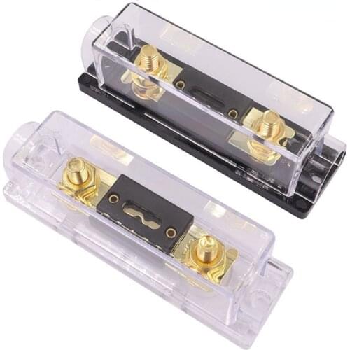 60A-300A Fuse Holder Bolt-on Fuse Automotive Fuse Holder with Fuse Automotive Power Blade Type Car Fuse Box Amplifier