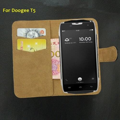6 Colors Doogee T5 Case Flip Leather Fashion Vintage Luxury Multi-Function Doogee T5 Phone Cover Card Slots