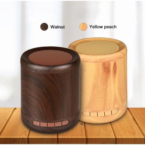 Wooden Bluetooth Speaker HIFI Wireless Speaker 3D Surrounds The Mini Portable Bluetooth USB Charging AUX Input TF Card Playback