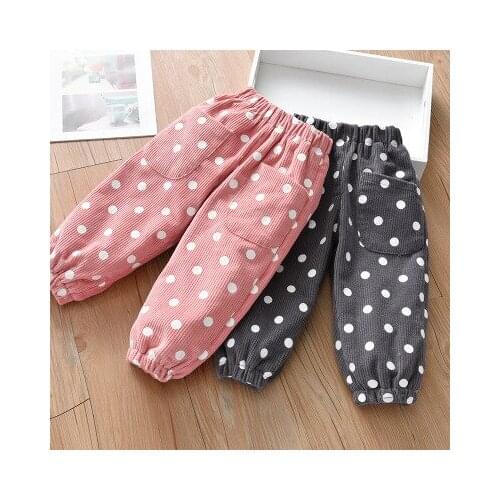 Childrens Velvet Corduroy Bloomers 2020 Winter Korean Childrens Corduroy Buttons Toddler Warm Thick Pants for Boys and Girls