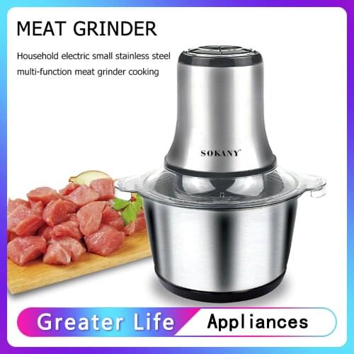 800W Stainless Steel Electric Chopper Meat Grinder Mincer Food Processor Egg Beater Vegetable Meat Food Mixer Grinder Blender EU