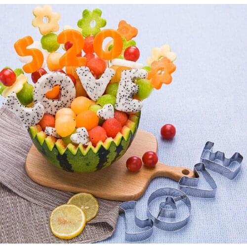 Stainless Steel Fruit Cookie DIY Mold Multifunctional Cutting Tool Cutter Set Cake Decorating Moulds