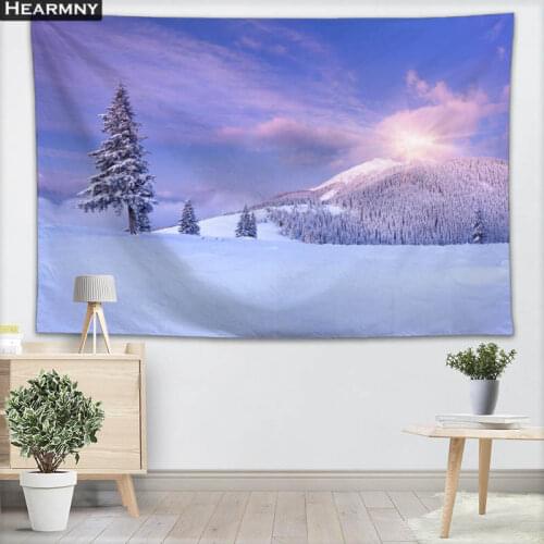 Winter Mountains 03 Tapestry Wall Hanging Decor Christmas Wall Tapestry Show Piece For Home Decoration Travel Sleeping Pad