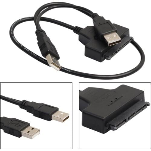 Hard Disk Drive SATA 7+15 Pin 22 To USB 2.0 Adapter Cable For 2.5 Inch SSD HDD Computer PC Laptop Accessories