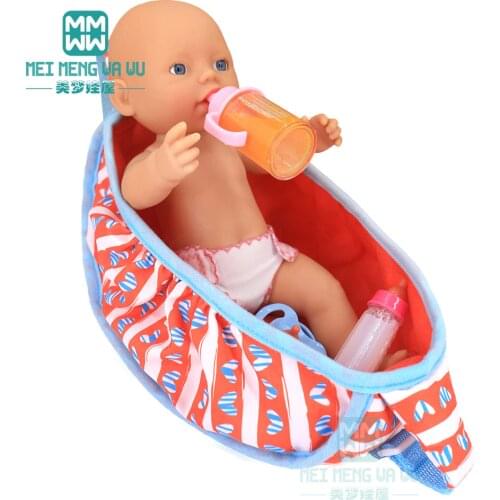 Doll clothes for 43cm toy born doll accessories Towel blanket Panties baby diapers Portable backpack