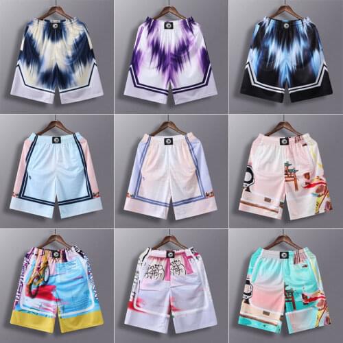 Summer New Shorts Men 's Fashionable Basketball Shorts Loose Sports Breathable Five-Point Casual Beach Pants Women